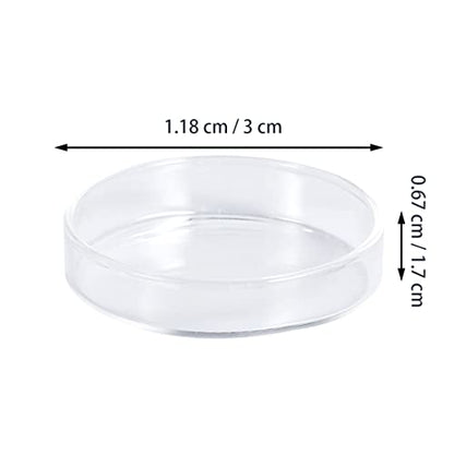 BESPORTBLE 1pc Transparent Glass Shrimp Feeding Bowl Glass Round Dish for Fish and Reptiles Design Aquarium Ornamental Supply