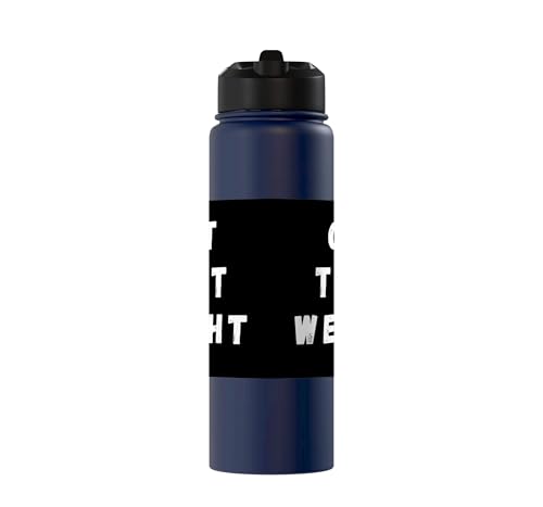 Cut That Weight Combat Sports Tournament Motivation Stainless Steel Insulated Water Bottle - color: Navy Blue