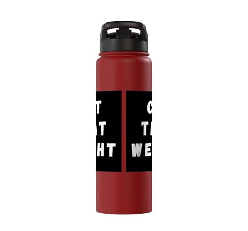 Cut That Weight Combat Sports Tournament Motivation Stainless Steel Insulated Water Bottle - color: Red