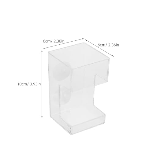 BESPORTBLE Acrylic Fish Feeder with Suction Cup Stationary Feed Tube Anti-Drift Design for Aquarium Fish and Shrimp Feeding Accessory