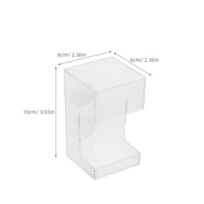 BESPORTBLE Acrylic Fish Feeder with Suction Cup Stationary Feed Tube Anti-Drift Design for Aquarium Fish and Shrimp Feeding Accessory