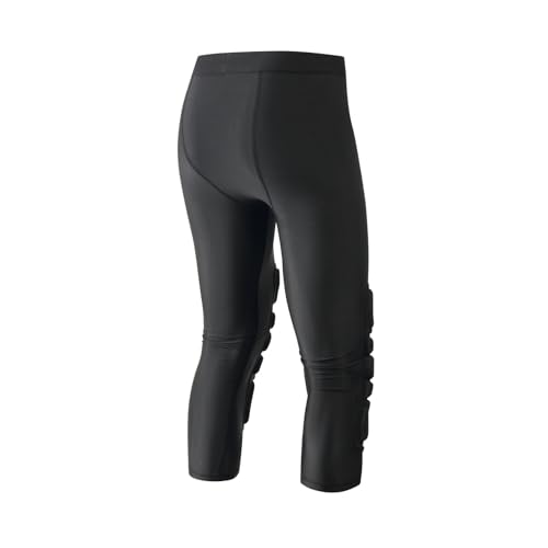 Topeter Men's Compression Capri Leggings with Knee Pads & Cup Pocket for Basketball, Running - size: X-Large