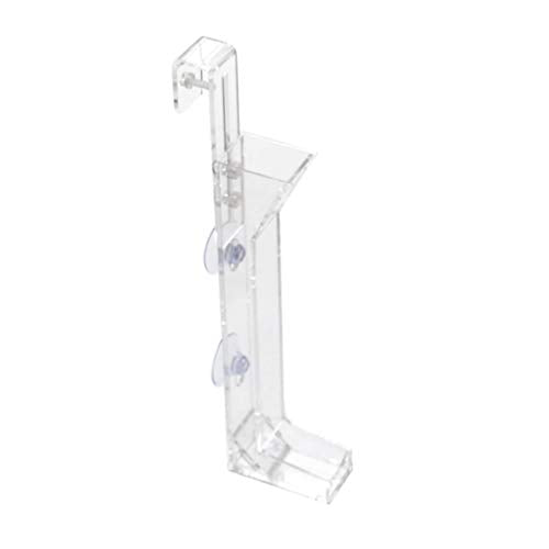 Shrimp Tubes-Glass Shrimp Aquarium Fish Tank Feeder Tube Transparent Feeder Tray Container Acrylic (20x6x3cm)