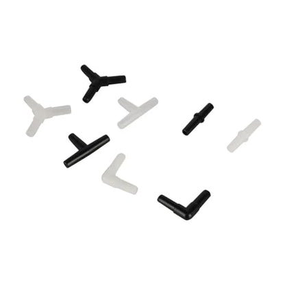 20Pcs Plastic Aquarium Air Pump Line Tubing Joints Tee/Straight/Elbow/Y Shaped Connectors Pipe Fittings(Brown) - color: Brown