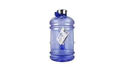 New Wave Enviro Iconic 2.2 Liter BPA Free Water Bottle with Stainless Steel Cap, Integrated Handle for Easy Carrying, Gym and Lifestyle Bottle, 2.2 Liter Capacity, Blue - color: Blue, size: 74.4 Ounces, style: Round