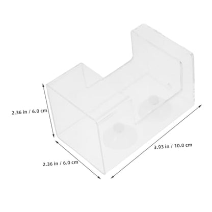 OUNONA Fish Tank Feeder Tube with Suction Cup Sinking Feeding Tool Large Geometric Fish Feeding Dish for Aquarium Shrimp Bowls Home and Office Use