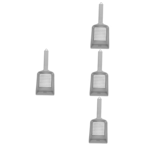 Yardwe 4pcs Aquarium Sand Shovel Long Handle Versatile Cleaning Tool for Fish Tank Maintenance and Gravel Removal User-Friendly Design for Easy Operation and Storage - color: Greyx4pcs, size: 26.50X10.50X3.50CMx4pcs