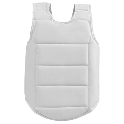 Nyutcwe Karate Chest Guard for Kids, Polyester Adjustable Body Protector for Training 130-150cm, White