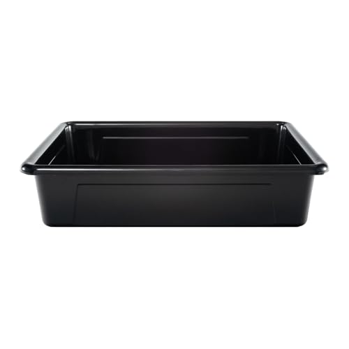 Storex Storage Tray, Letter Size, 10 x 13 x 3 Inches, Black (1 Tray only) - size: 13" x 10" x 3"