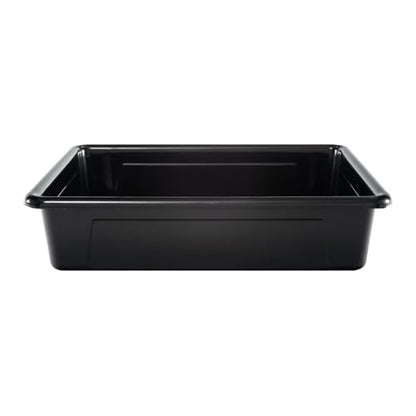 Storex Storage Tray, Letter Size, 10 x 13 x 3 Inches, Black (1 Tray only) - size: 13" x 10" x 3"