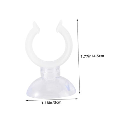 Yardwe 9pcs Aquarium Suction Cup Clips for Securely Holding Water Tubing in Fish Tanks Durable PVC Design for Stability and Versatile Use for Various Decorative Styles - size: 4.50X3.00X2.00CM