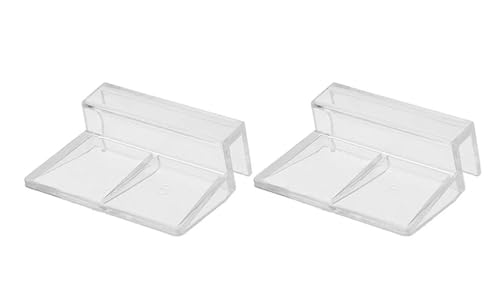 50 Pcs Rimless Aquarium Glass Cover Supports – Acrylic Bracket Clips for Fish Tank Lid(A2) - size: A2
