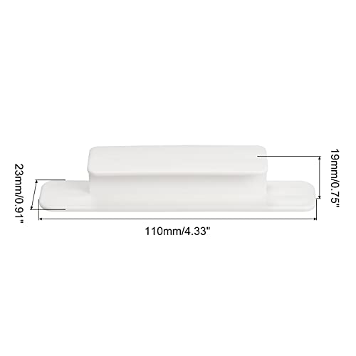 uxcell 4Pcs Self-Stick Handles, White Plastic Self-Adhesive Instant Drawer Handles Pulls for Bathroom, Closet, Wardrobe, Dresser, Window (110mm/4.33" Length)