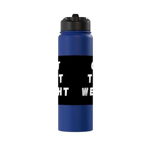 Cut That Weight Combat Sports Tournament Motivation Stainless Steel Insulated Water Bottle - color: Royal Blue