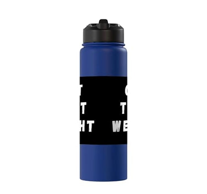 Cut That Weight Combat Sports Tournament Motivation Stainless Steel Insulated Water Bottle - color: Royal Blue