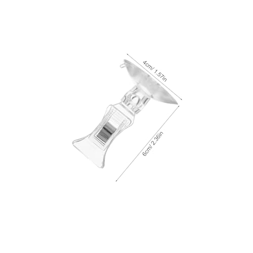 Garneck Aquarium Fodder Clamps 5pcs Easy Install/uninstall Fish Tank Feeder Clips Suction Cups