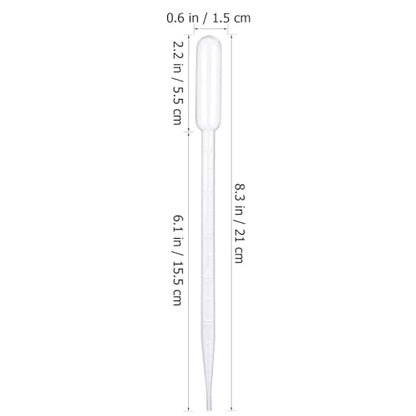100 Pcs Plastic Pipettes Dropper: 5ml Disposable Pipettes, Liquid Dropper Water Dropper Transfer Pipettes Calibrated Dropper for Accurate Liquid Transfer Science Experiment