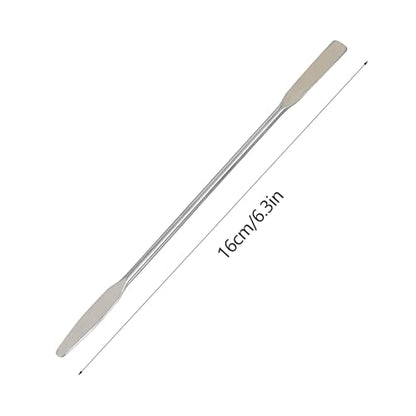2 PCS Stainless Steel Lab Spatula, Lab Laboratory Mini Double-Ended Spatula, Lab Mini Double Ended Spatula, Micro Spatula, Semi-Micro Shovel Tapered Arrow End Flat Ends