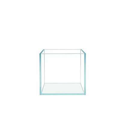 Cube Rimless Frameless Extra Clear All Glass Aquarium, Low Iron Glass Tank, 5mm Glass, White Leveling Mat Included, w/Lids Options - size: 2 GAL 7.8x7.8x7.8 in