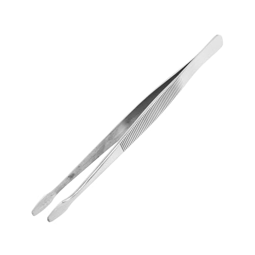 YARNOW Stainless Tweezers for Philately Collectors Anti-Static Long Curved Tongs for Stamps and Jewelry 6-inch Length