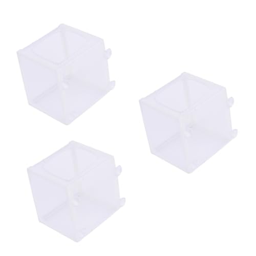 Angoily 3pcs Aquarium Breeder Net Baby Fish Net for Tank Fish Breeding Net with Suction Cup White Polyester Net Frame Survival Rate Enhancer for Fish Tank