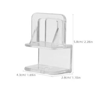 Aquarium lid Clips 6pcs Aquarium Lid Rimless Tank Cover Clips 0-2cm Fish Tank Cover Support Holder for Rimless Aquarium Glass Top Transparent