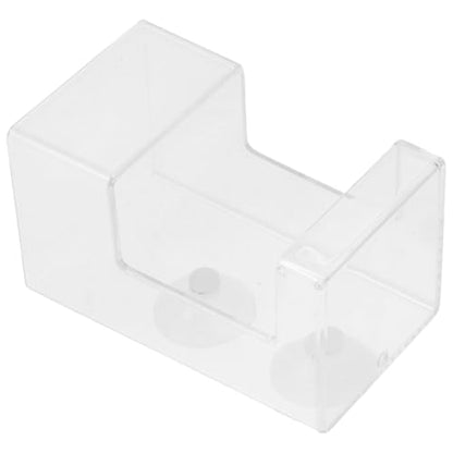 BESPORTBLE Acrylic Fish Feeder with Suction Cup Stationary Feed Tube Anti-Drift Design for Aquarium Fish and Shrimp Feeding Accessory