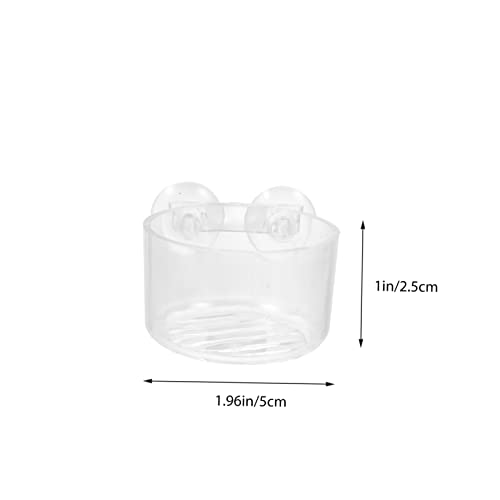 4pcs Acrylic Fish Feeding Cups Red Worm Feeder for Fish Tank Shrimp Feeder Aquarium Accessories for Aquatic Feeding Supplies