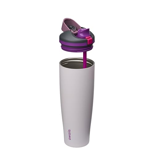 Owala FreeSip Tumbler Stainless Steel Water Bottle 40 oz Dreamy Field | Triple-Layer Insulation | Leak-Proof Lid with Push-Button | Double Threaded Lid for Left and Right-Handed Drinking - color: Dreamy Field, size: 40 Ounces