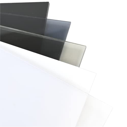 Polycarbonate Plastic Sheet - Clear, 1/2" x 12" x 48" - Transparent Glass Replacement, UV, Weather, and Impact Resistant - size: 1/2" x 12" x 48", style: Clear