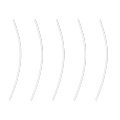 Universal Toilet Refill Tube Hose Pipe Replacement, 11.6 Inch Rubber Water Line with Clip Clamp Connector, 3 Pack (White) - color: White