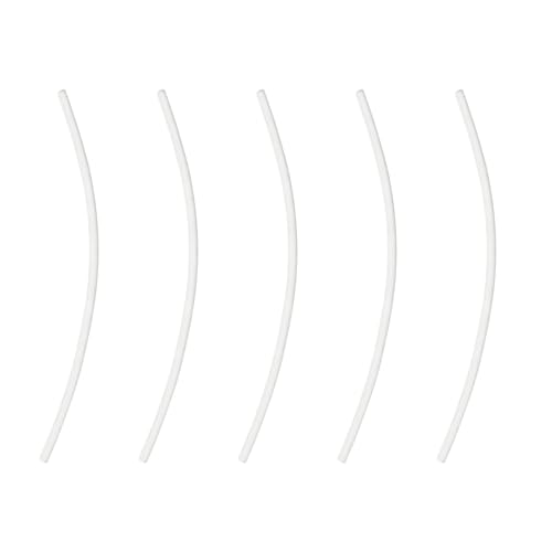 Universal Toilet Refill Tube Hose Pipe Replacement, 11.6 Inch Rubber Water Line with Clip Clamp Connector, 3 Pack (White) - color: White