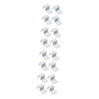 Kisangel 16pcs Stainless Steel Fish Tank Lid Holder Clips for Aquarium Glass Sturdy Support Brackets Practical Accessories for Fish Tank Supplies Elegant Design