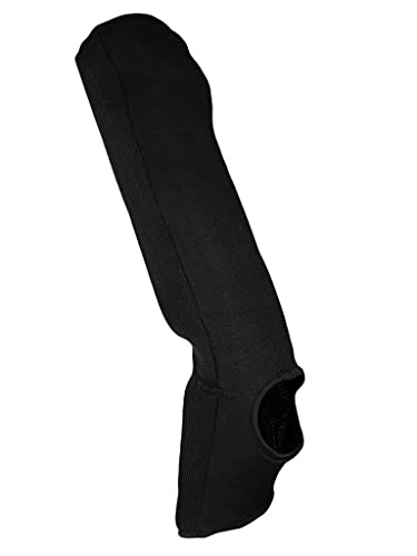 Ultimate - Cloth Shin Instep Guard for Karate TKD MMA Kickboxing Combat Training - color: Black, size: Children L