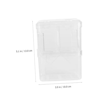 Kisangel Acrylic Dual-Layer Fish Hatching Box 2pcs Fish Breeding Incubator for Guppies Fry Hatching Container Suitable for Aquariums