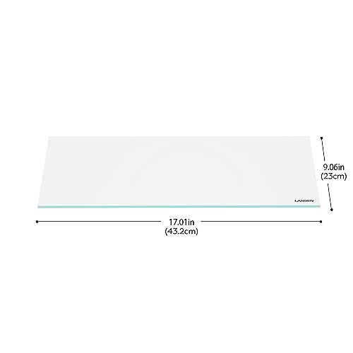 4mm Thick Clear Glass Aquarium Lid, Includes 4 Clips for Secure Placement, 432 X 230mm(17.01x9.06 inches) for 440-444 mm Inner Length Aquariums, Adapted to LANDEN SD453030 - size: 432x230mm (1 pc)