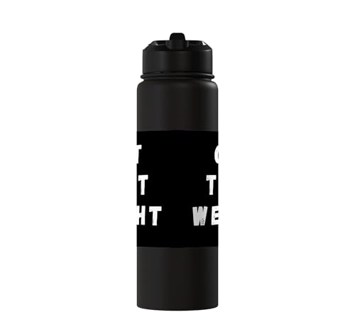 Cut That Weight Combat Sports Tournament Motivation Stainless Steel Insulated Water Bottle - color: Black
