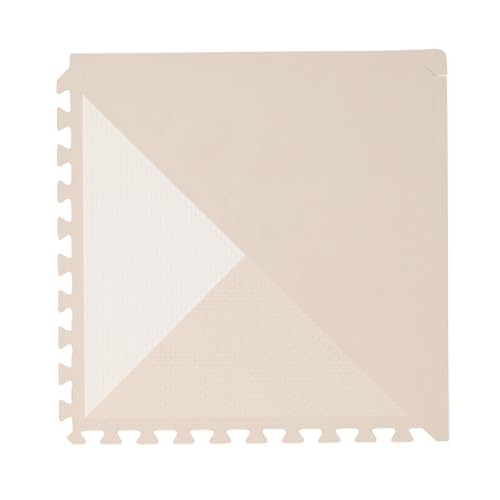 Toddlekind Playmat - Premium Foam Playmat, 4 x 6 feet, 6 Tile Extra Thick Foam Floor Puzzle Mat for Babies/Toddlers Stylish, Non-Toxic, Odorless. Perfect for Tummy Time, Crawling, and Play. Ideal for Nursery and Playroom. 0m+ (Golden Beige) | 4' X 6' Non-