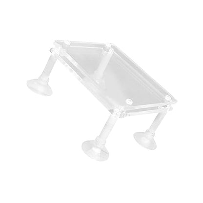 Happyyami Submersible Pump Shockproof Rack Medium Acrylic Water Pump Bracket Double Design for Fish Tank and Aquarium Use - size: 12X10X3.5CM