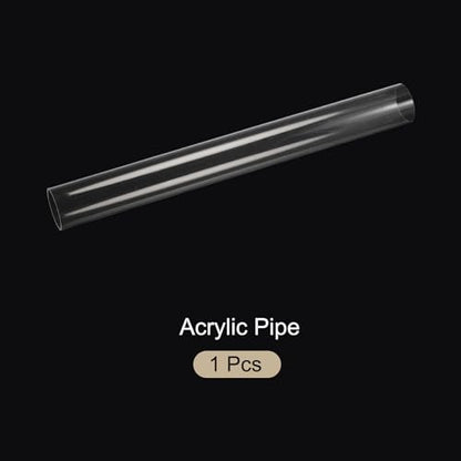 18" Clear Plastic Rigid Pipe 47mm ID x 50mm OD (1 7/8" ID x 2" OD) Acrylic Round Tubing, [for Plumbing, Hydraulics, Aquarium] - size: 1 7/8" x 2"