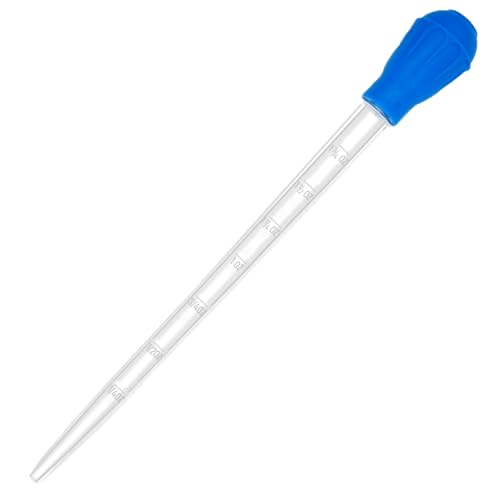Aquarium Feeder Pipette with Dual Scale & Safe Rubber Tip, Multi-Function Fish Tank Siphon for Cleaning, Feeding and Water Changing - 17.72 Inch - size: 17.72 inch