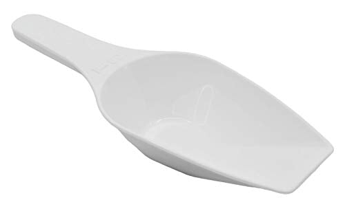 EISCO Scoop, 100ml (3.4oz) - Polypropylene Plastic - Flat Bottom - Excellent for Measuring & Weighing - Autoclavable