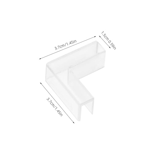 Healifty 10pcs Glass Shelf Clips for Fish Tank Corner Bracket Clamps for Display Cabinets Plastic Fixing Clips for Organizing Aquariums and Shelves