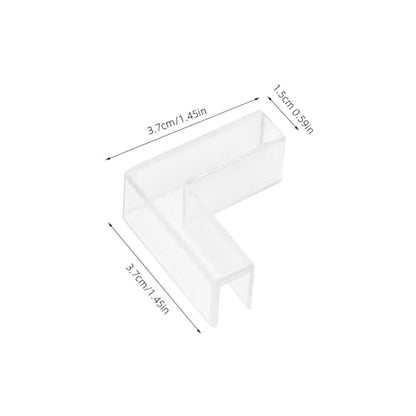 Healifty 10pcs Glass Shelf Clips for Fish Tank Corner Bracket Clamps for Display Cabinets Plastic Fixing Clips for Organizing Aquariums and Shelves