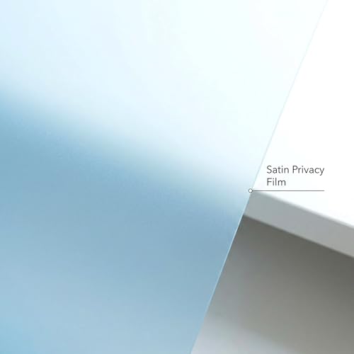 White Frosted Privacy Window Film, Static Cling, Heat Control, Anti UV, 35'' x 78.7''