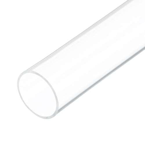 18" Clear Plastic Rigid Pipe 44mm ID x 50mm OD (1 3/4" ID x 2" OD) Acrylic Round Tubing, [for Plumbing, Hydraulics, Aquarium] - size: 1 3/4" x 2"
