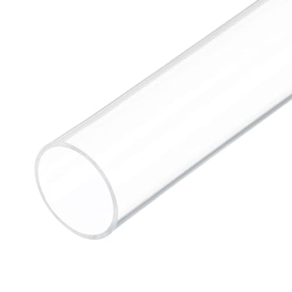 18" Clear Plastic Rigid Pipe 44mm ID x 50mm OD (1 3/4" ID x 2" OD) Acrylic Round Tubing, [for Plumbing, Hydraulics, Aquarium] - size: 1 3/4" x 2"