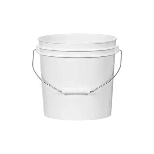 2 Gallon White Bucket Only - All Purpose Pails - Food Grade - Made in USA - BPA Free Plastic (12 Pack) - size: 12pk - 2 Gal. (Bucket Only)