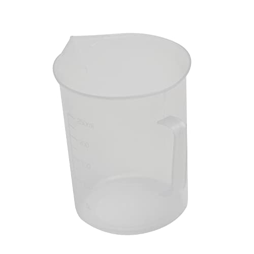Othmro Plastic Laboratory Water Liquid Container Measuring Beaker with Handle 250ml Good for Kitchen Bake 1pcs - color: 250ml 1Pcs(H)
