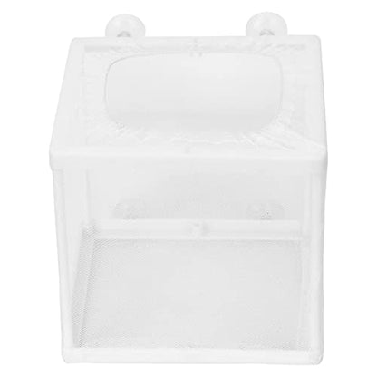 Aquarium Breeder Box with Suction Cups | Detachable Fish Hatchery & Isolation Enclosure | Multi - Functional Incubator for Fry/Unwell Fish/Shrimp | Secure Plastic & Mesh Design - size: S(7.8x6.5x2.6cm/3.1x2.6x1in)